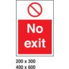 NO EXIT 400mmx600mm S/ADHESIVE PR70 thumbnail-0