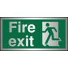 Fire Exit Man Right Aluminium Sign 200mm x 100mm thumbnail-0