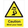 Mind your Head Polycarbonate Caution Sign 300mm x 400mm thumbnail-0