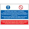 All Visitors Must Report to Reception Rigid PVC Sign - 300 x 200mm thumbnail-0