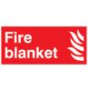 Fire Blanket Rigid PVC Sign 200mm x 100mm thumbnail-0