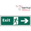 Exit Running Man Sign Arrow Right Taktyle 450mm x 150mm thumbnail-0