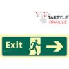 Exit Running Man Sign Arrow Right Taktyleph 450mm x 150mm thumbnail-0