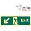 Exit Running Man Sign Arrow Down / Left Taktyleph 450mm x 150mm thumbnail-0