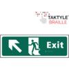 Exit Running Man Sign Arrow Up / Left Taktyle 450mm x 150mm thumbnail-0