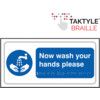 Now Wash Your Hands Please Sign -Taktyle 300mm x 150mm thumbnail-0