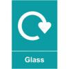 Glass Recycling Sign Self Adhesive Vinyl 200mm x 300mm thumbnail-0