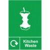 Kitchen Waste Recycling Sign Self Adhesive Vinyl 150mm x 200mm thumbnail-0