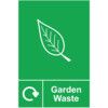 Garden Waste Recycling Sign Rigid PVC 200mm x 300mm thumbnail-0