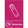 Batteries Recycling Sign Self Adhesive Vinyl 150mm x 200mm thumbnail-0