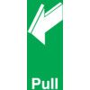 Fire Exit Pull Arrow Left Vinyl Sign 50mm x 150mm thumbnail-0