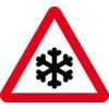 Temporary Snow and Ice Road Sign 750mm thumbnail-0