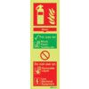 Water Fire Extinguisher Photoluminescent Vinyl Sign 90mm x 280mm thumbnail-0