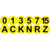 FLOOR IDENTIFICATION MARKER BLACK/YELLOW LETTER V thumbnail-1