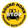 Floor Marker 430mm Sound Horn Stop Proceed With Caution thumbnail-0