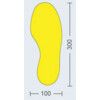 FLOOR SIGNAL MARKER FEET 300x100mm 5xR, 5xL YELLOW  thumbnail-0