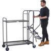 STEPPED PICKING TROLLEY, 2 TIER,3 STEP, 800 X 500 TIMBER thumbnail-3