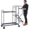 STEPPED PICKING TROLLEY, 2 TIER,3 STEP, 800 X 500 STEEL thumbnail-0