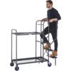 STEPPED PICKING TROLLEY, 2 TIER,3 STEP, 800 X 500 STEEL thumbnail-1