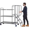 STEPPED PICKING TROLLEY, 3 TIER,4 STEP, 1000 X 500 TIMBER thumbnail-1