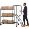 STEPPED PICKING TROLLEY, 3 TIER,4 STEP, 1000 X 500 STEEL thumbnail-2