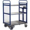 POWERED DISTRIBUTION TRUCK-1100H-2 SHELF WITH SIDES-1100X700 BLUE thumbnail-0