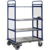 POWERED DISTRIBUTION TRUCK-1100H-3 SHELF WITH SIDES-1100X700 BLUE thumbnail-0