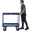 TABLE TOP SHELF TRUCKS 2 SHELF STEEL 1000X700 BLUE thumbnail-4