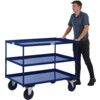 TABLE TOP SHELF TRUCKS 3 SHELF STEEL 1200X800 BLUE thumbnail-3