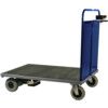 POWERED PLATFORM TRUCK SINGLE STEEL END SMALL BLUE 1055x1000x700mm thumbnail-1