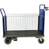 POWERED PLATFORM TRUCK 2 MESH SIDES & OPP END SMALL BLUE 1055x1000x700mm thumbnail-0