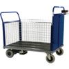 POWERED PLATFORM TRUCK 2 MESH SIDES & OPP END SMALL BLUE 1055x1000x700mm thumbnail-1