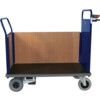 POWERED PLATFORM TRUCK TIMBER SIDE & OPP END SMALL BLUE 1055x1000x700mm thumbnail-0