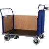 POWERED PLATFORM TRUCK TIMBER SIDE & OPP END SMALL BLUE 1055x1000x700mm thumbnail-1