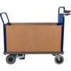 POWERED PLATFORM TRUCK 2 TIMBER SIDES & OPP END SMALL BLUE 1055x1000x700mm thumbnail-1