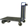 POWERED PLATFORM TRUCK SINGLE STEEL END LARGE BLUE 1055x1200x800mm thumbnail-0