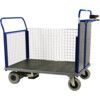 POWERED PLATFORM TRUCK MESH SIDE & OPP END LARGE BLUE 1055x1200x800mm thumbnail-0