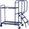 STEPPED PICKING TROLLEY 2 TIER 3 STEP 800 X 500 TIMBER BLUE thumbnail-0