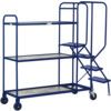 STEPPED PICKING TROLLEY 3 TIER 4 STEP 1000 X 500 TIMBER BLUE thumbnail-0