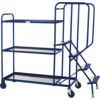 STEPPED PICKING TROLLEY 3 TIER 4 STEP 1000 X 500 STEEL BLUE thumbnail-0