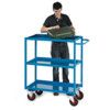 Heavy Duty Trolley, 350kg Rated Load, Swivel Castors, 1200mm x 900mm thumbnail-0