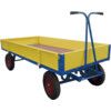 NT490B Hand Drawn Truck, Plywood Sides 1220mm x 760mm x 400mm, Pneumatic Tyres thumbnail-0