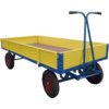 NT491B Hand Drawn Truck, Plywood Sides 1500mm x 760mm x 400mm, Pneumatic Tyres thumbnail-0