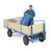 TP602M Platform Truck Plywood 1000kg Capacity, 2000mm x 1000mm, Pneumatic Tyres thumbnail-0