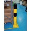 Bollard, Circular, Steel, Yellow/Black, 90mm x 1200mm thumbnail-1