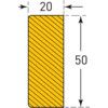 Collision Surface Protection Cover, Rectangular, Polyurethane, Yellow/Black, 5m x 50mm x 500mm thumbnail-1