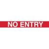 Weatherproof Barrier Yellow Post 4.9m Twin Belt No Entry Message thumbnail-0
