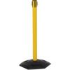 Weatherproof Barrier Yellow Post 4.9m Twin Belt No Entry Message thumbnail-1