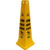 MULTILINGUAL CAUTION FLOOR CONE 36" YELLOW thumbnail-0