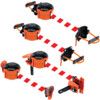 XS Unit Retractable Belt Barrier, Nylon, Orange, Red/White Tape thumbnail-0